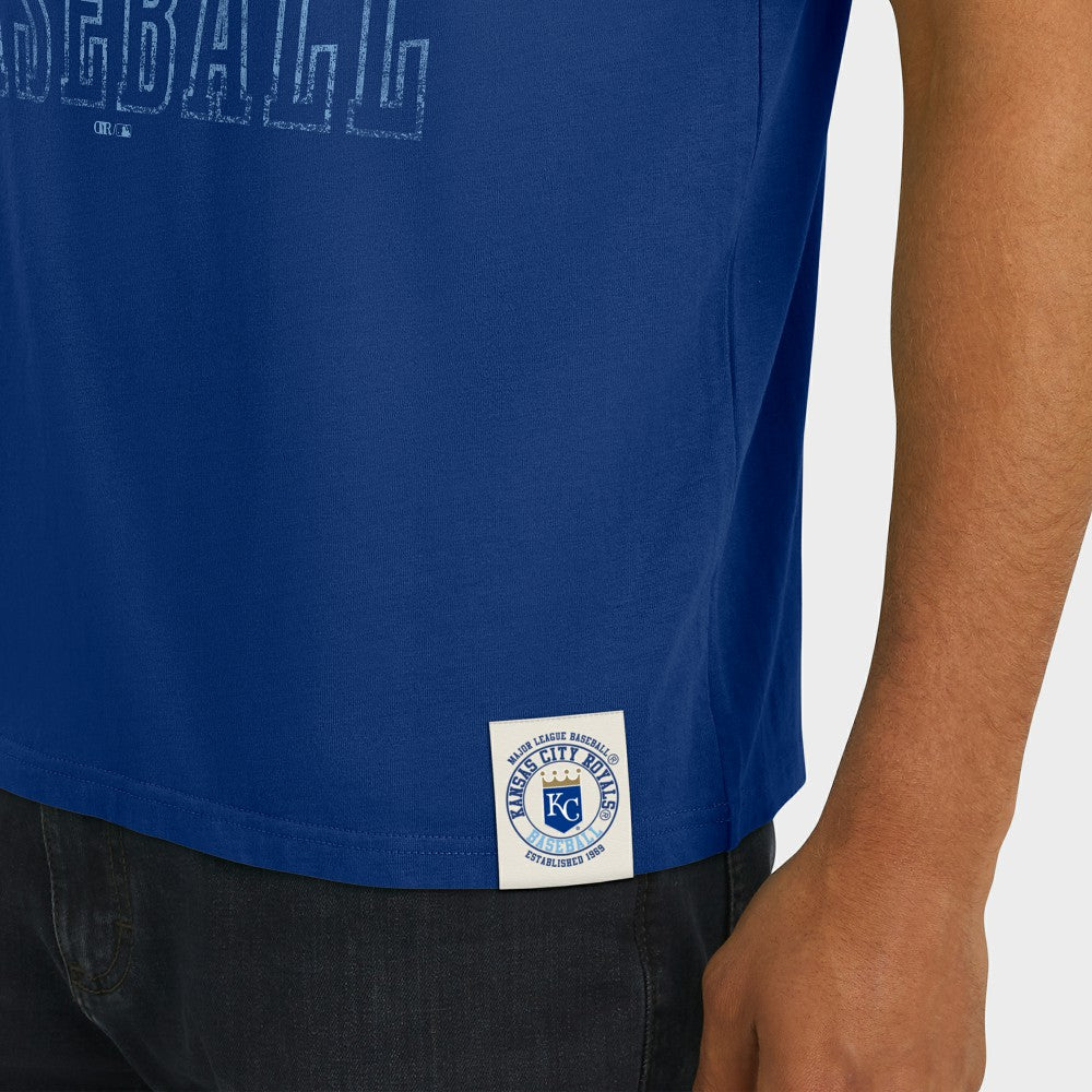 Kansas City Royals Darius Rucker Collection by Fanatics Distressed Sleeve Stripe T-Shirt - MLB