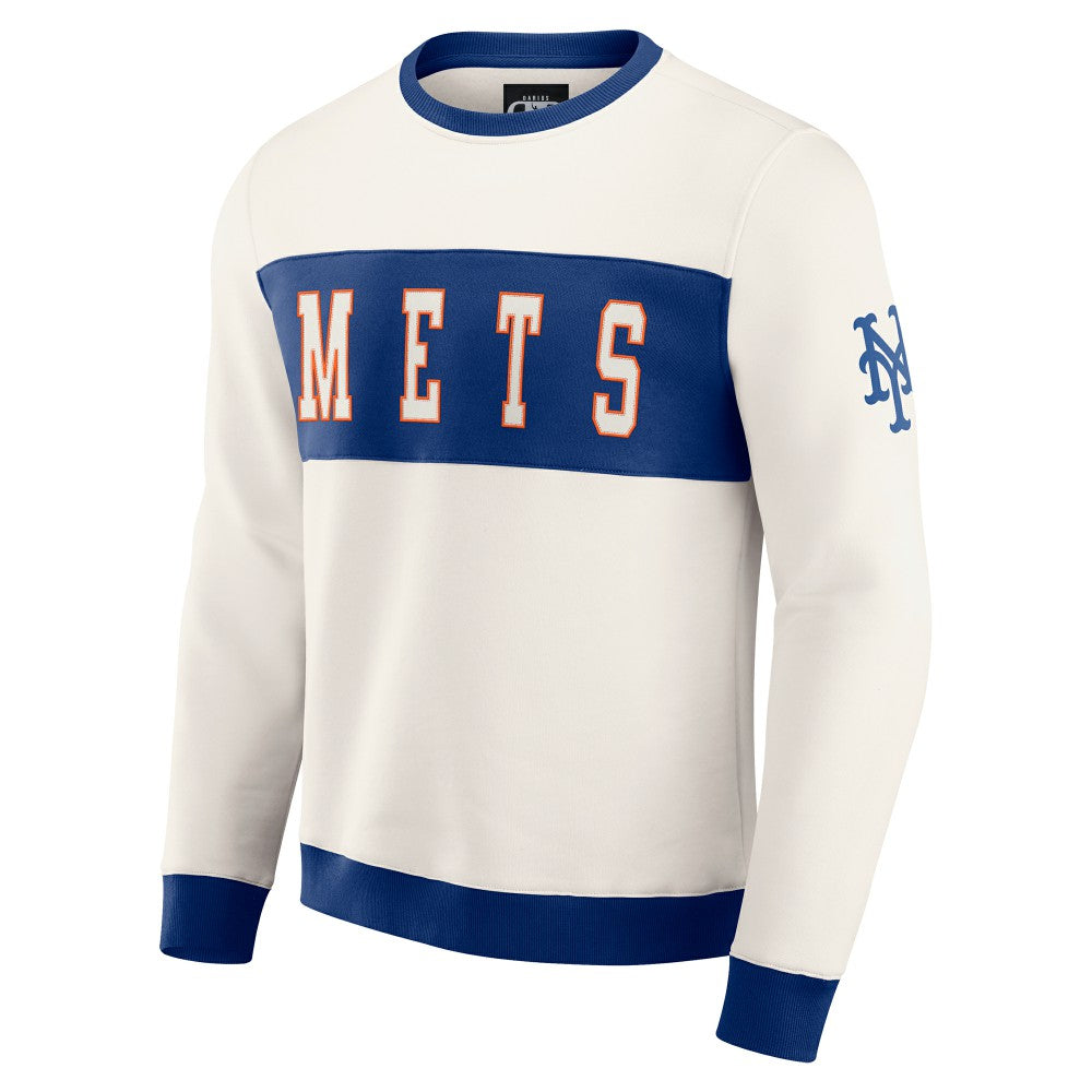 New York Mets Darius Rucker Collection by Fanatics Colorblock Crewneck Sweatshirt - MLB