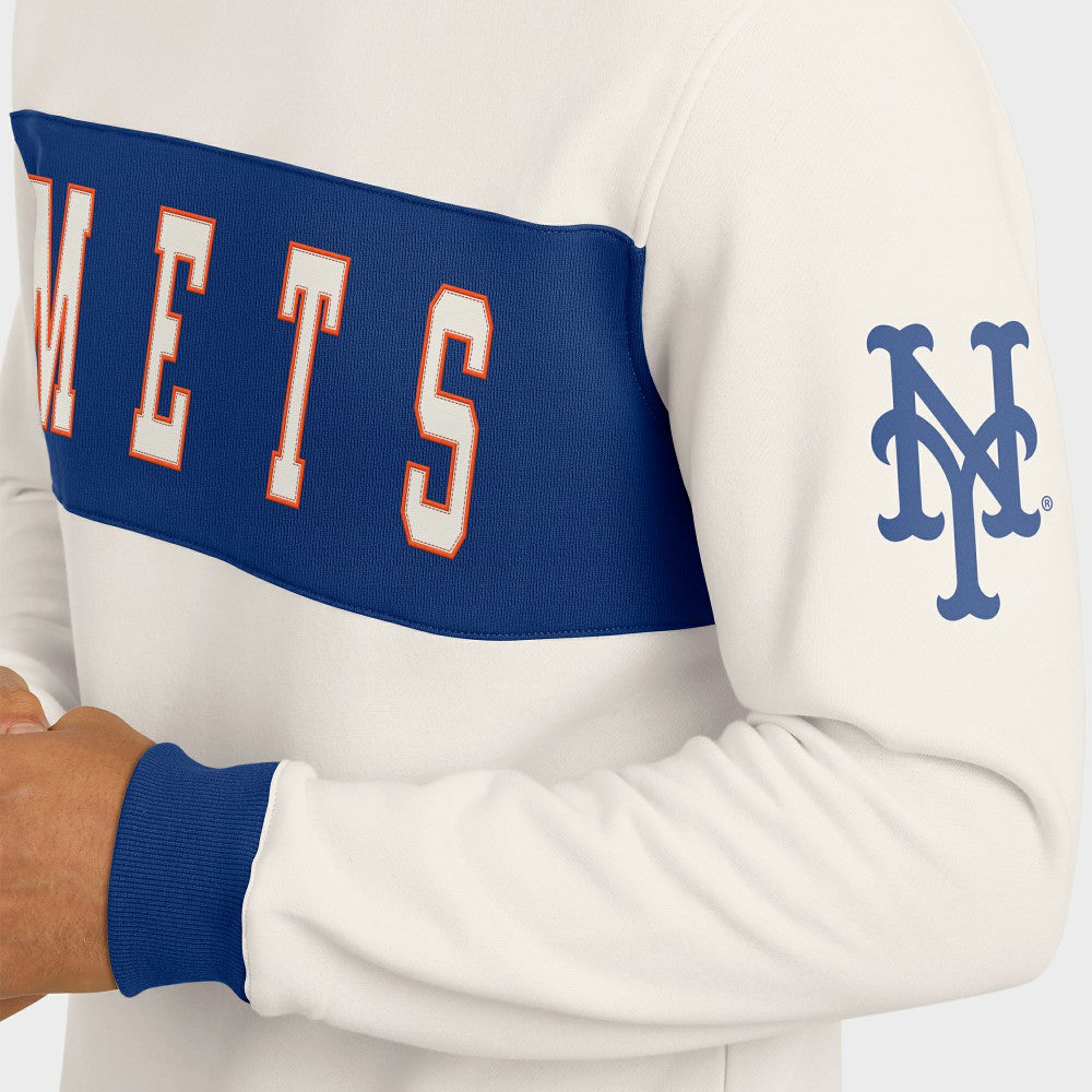 New York Mets Darius Rucker Collection by Fanatics Colorblock Crewneck Sweatshirt - MLB