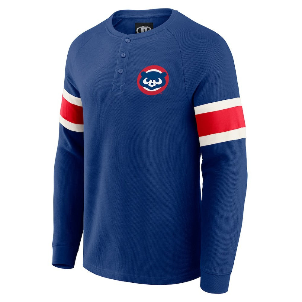 Chicago Cubs Darius Rucker Collection by Fanatics Waffle-Knit Raglan Long Sleeve Henley T-Shirt - MLB