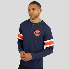 Houston Astros Darius Rucker Collection by Fanatics Waffle-Knit Raglan Long Sleeve Henley T-Shirt - MLB
