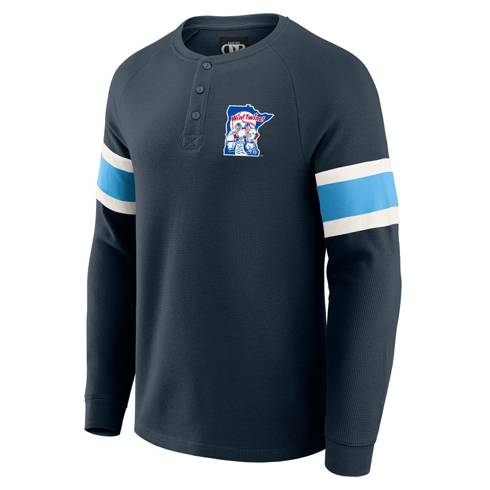Minnesota Twins Darius Rucker Collection by Fanatics Waffle-Knit Raglan Long Sleeve Henley T-Shirt - MLB