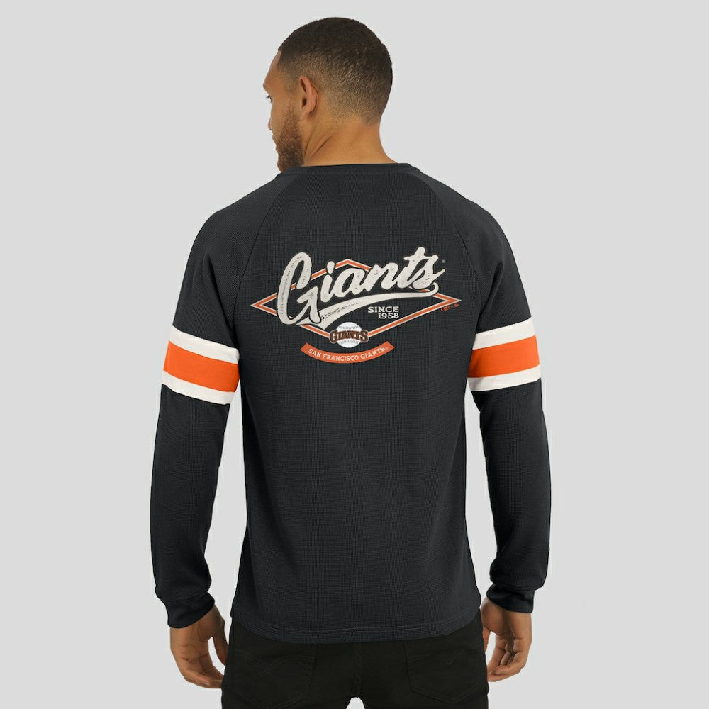 San Francisco Giants Darius Rucker Collection by Fanatics Waffle-Knit Raglan Long Sleeve Henley T-Shirt - MLB