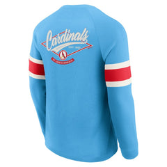 St. Louis Cardinals Darius Rucker Collection by Fanatics Waffle-Knit Raglan Long Sleeve Henley T-Shirt - MLB