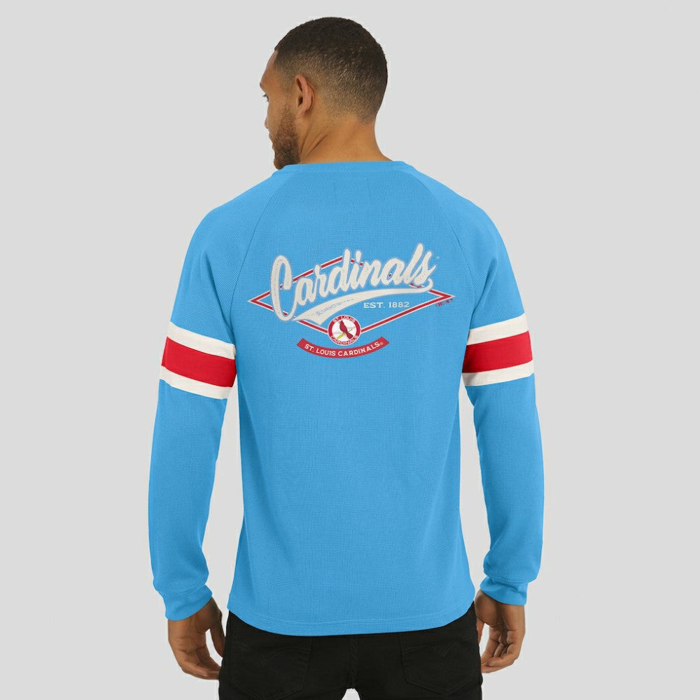 St. Louis Cardinals Darius Rucker Collection by Fanatics Waffle-Knit Raglan Long Sleeve Henley T-Shirt - MLB