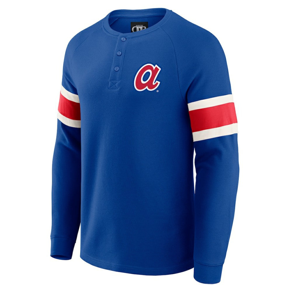 Atlanta Braves Darius Rucker Collection by Fanatics Waffle-Knit Raglan Long Sleeve Henley T-Shirt - MLB