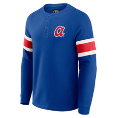Atlanta Braves Darius Rucker Collection by Fanatics Waffle-Knit Raglan Long Sleeve Henley T-Shirt - MLB