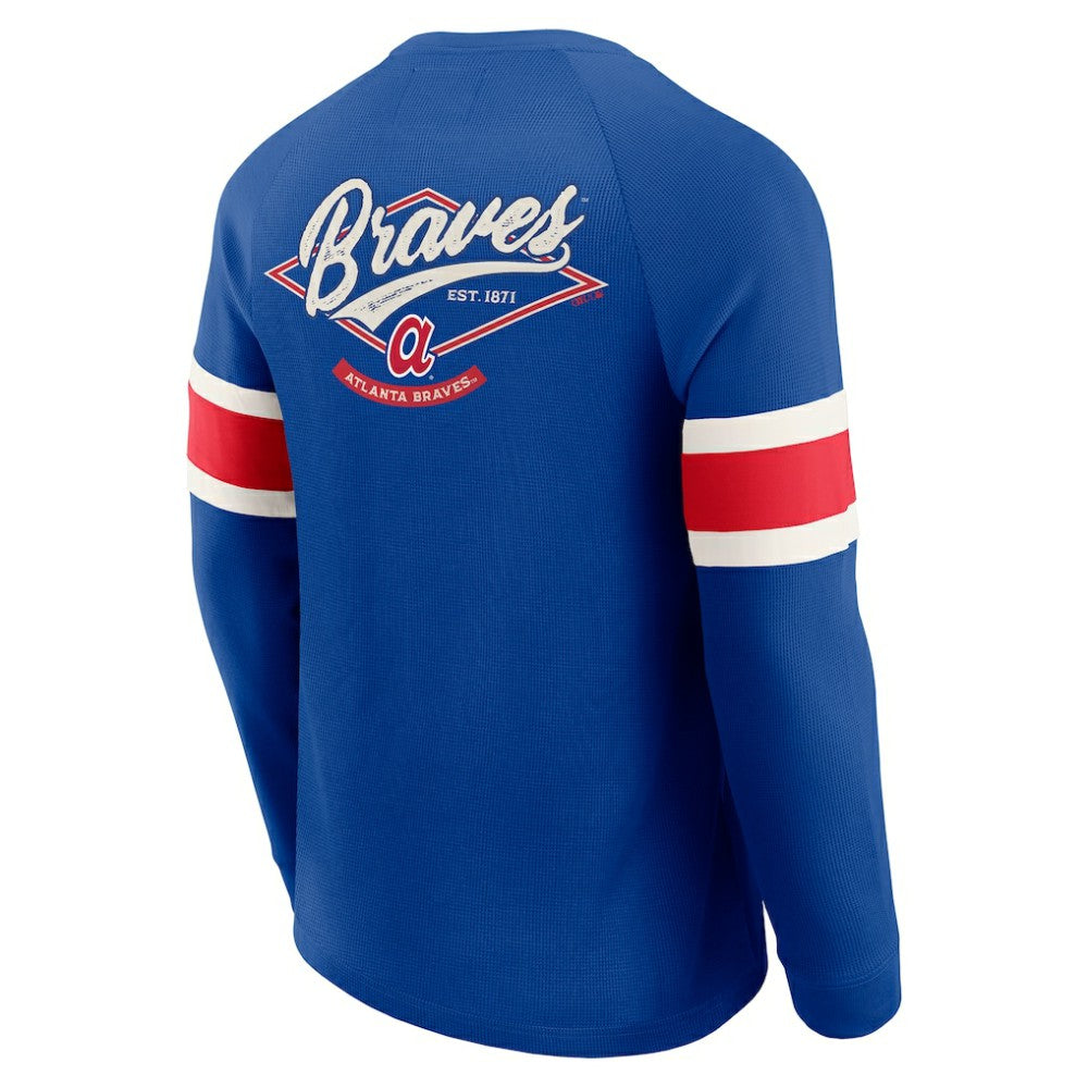 Atlanta Braves Darius Rucker Collection by Fanatics Waffle-Knit Raglan Long Sleeve Henley T-Shirt - MLB