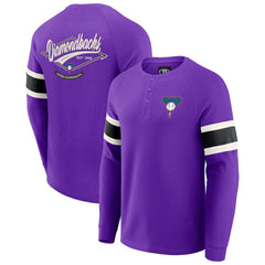 Arizona Diamondbacks Darius Rucker Collection by Fanatics Waffle-Knit Raglan Long Sleeve Henley T-Shirt - MLB