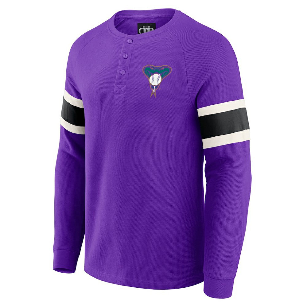 Arizona Diamondbacks Darius Rucker Collection by Fanatics Waffle-Knit Raglan Long Sleeve Henley T-Shirt - MLB