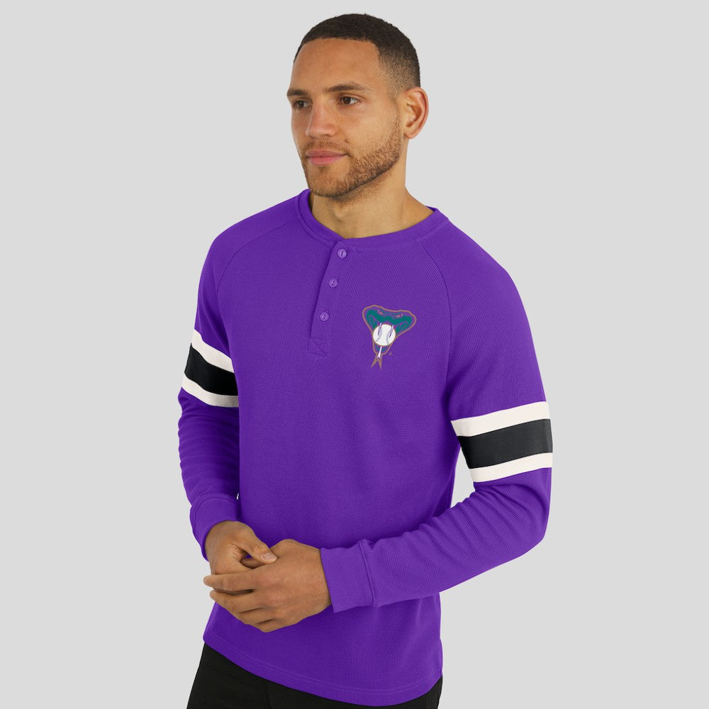 Arizona Diamondbacks Darius Rucker Collection by Fanatics Waffle-Knit Raglan Long Sleeve Henley T-Shirt - MLB