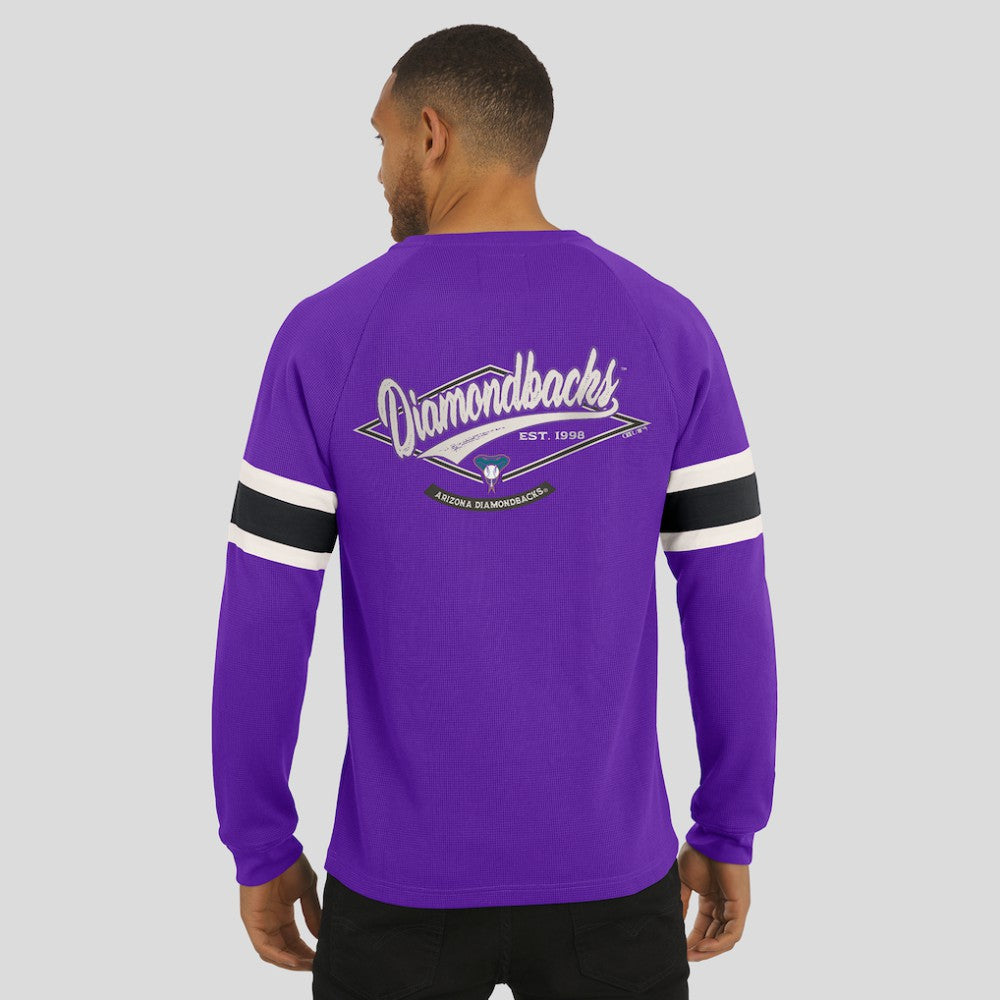 Arizona Diamondbacks Darius Rucker Collection by Fanatics Waffle-Knit Raglan Long Sleeve Henley T-Shirt - MLB