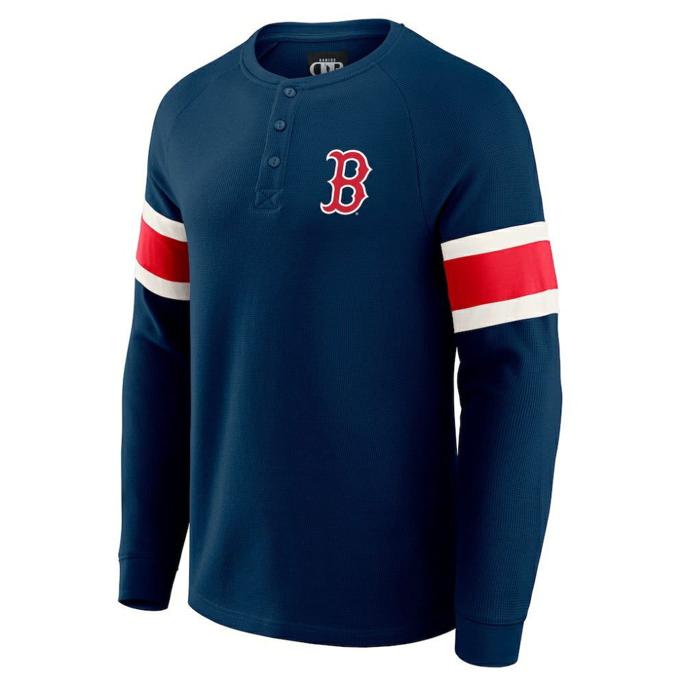 Boston Red Sox Darius Rucker Collection by Fanatics Waffle-Knit Raglan Long Sleeve Henley T-Shirt - MLB