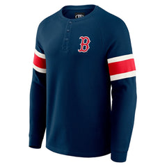 Boston Red Sox Darius Rucker Collection by Fanatics Waffle-Knit Raglan Long Sleeve Henley T-Shirt - MLB
