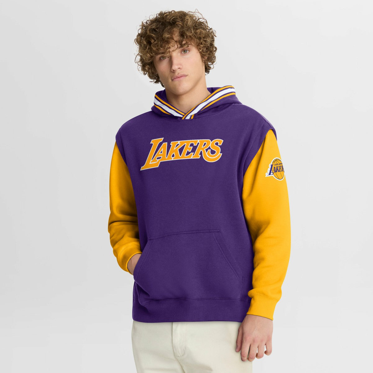 Los Angeles Lakers Half Court Shot Clock Fastbreak Hoodie Purple/Gold - NBA