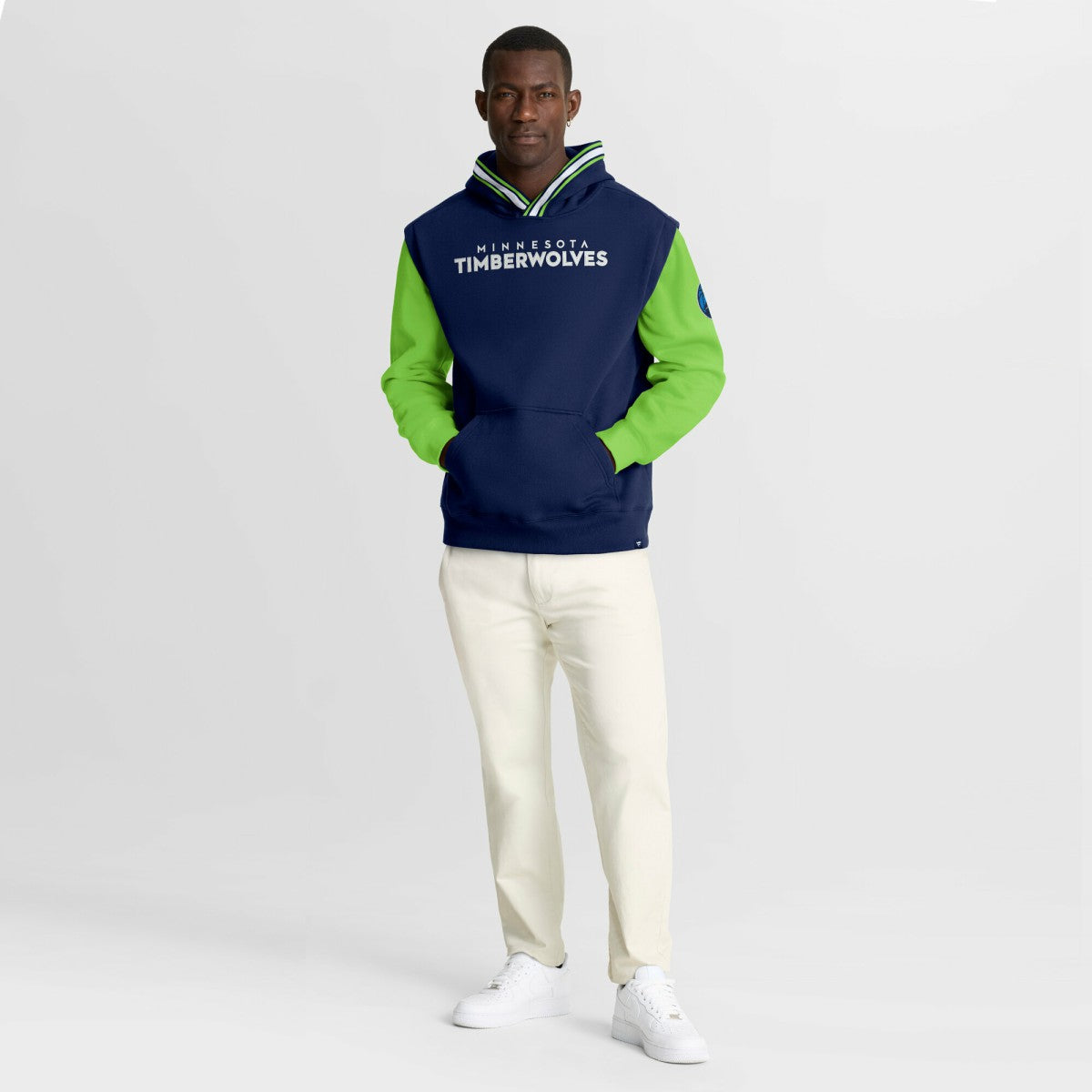 Minnesota Timberwolves Half Court Shot Clock Fastbreak Hoodie Navy/Green - NBA
