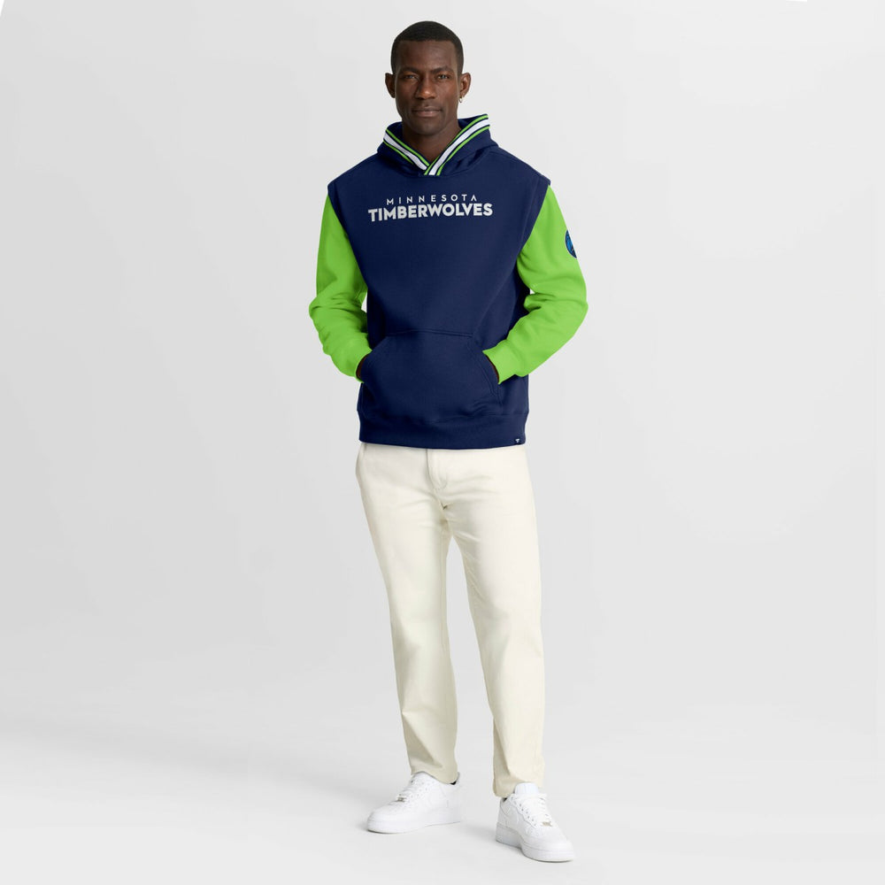 Minnesota Timberwolves Half Court Shot Clock Fastbreak Hoodie Navy/Green - NBA