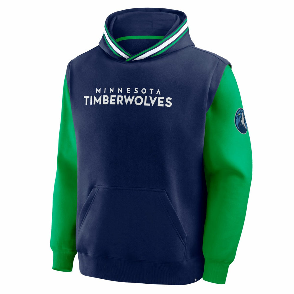 Minnesota Timberwolves Half Court Shot Clock Fastbreak Hoodie Navy/Green - NBA