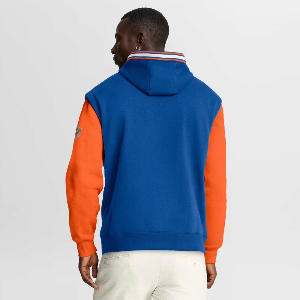 New York Knicks Half Court Shot Clock Fastbreak Hoodie Blue/Orange - NBA