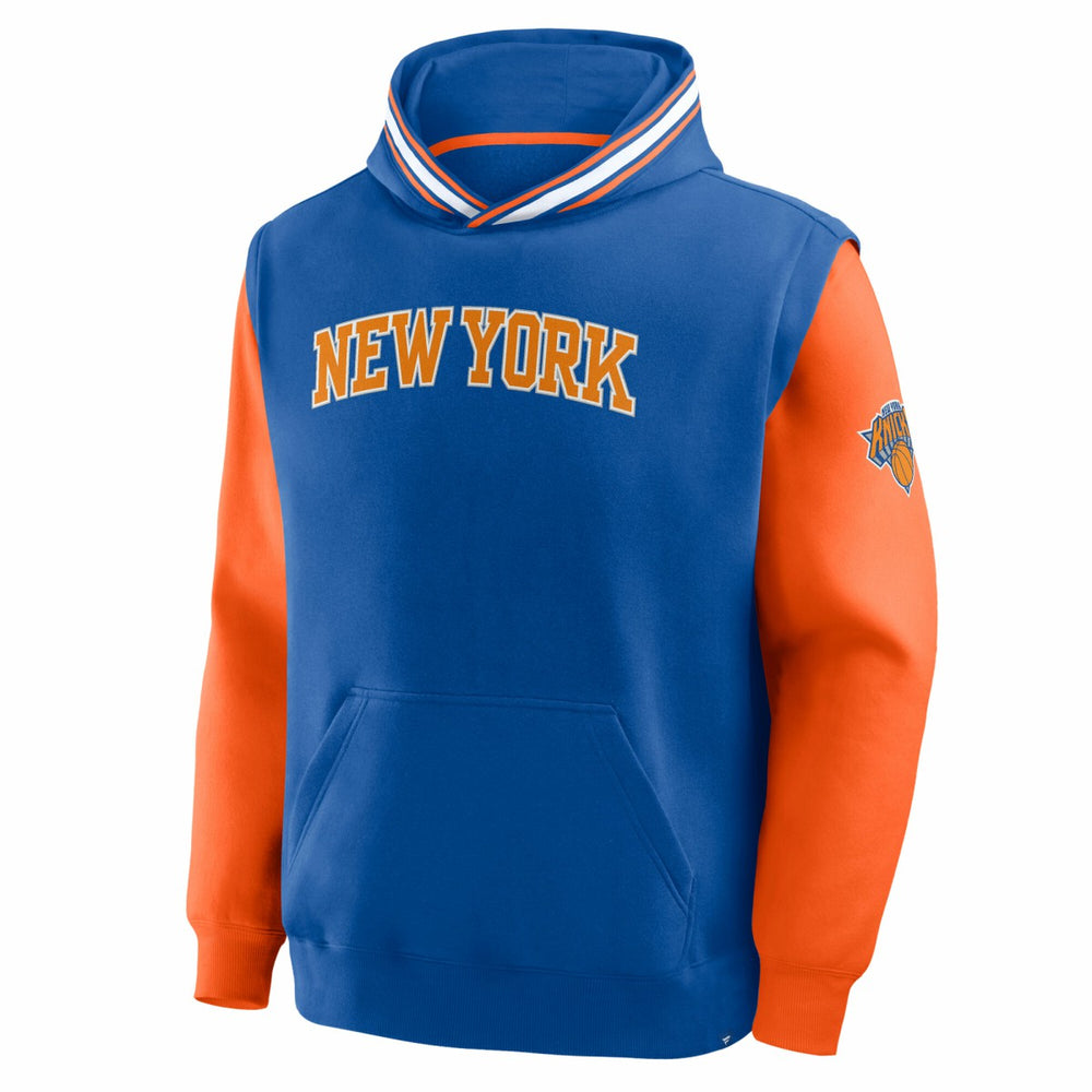New York Knicks Half Court Shot Clock Fastbreak Hoodie Blue/Orange - NBA