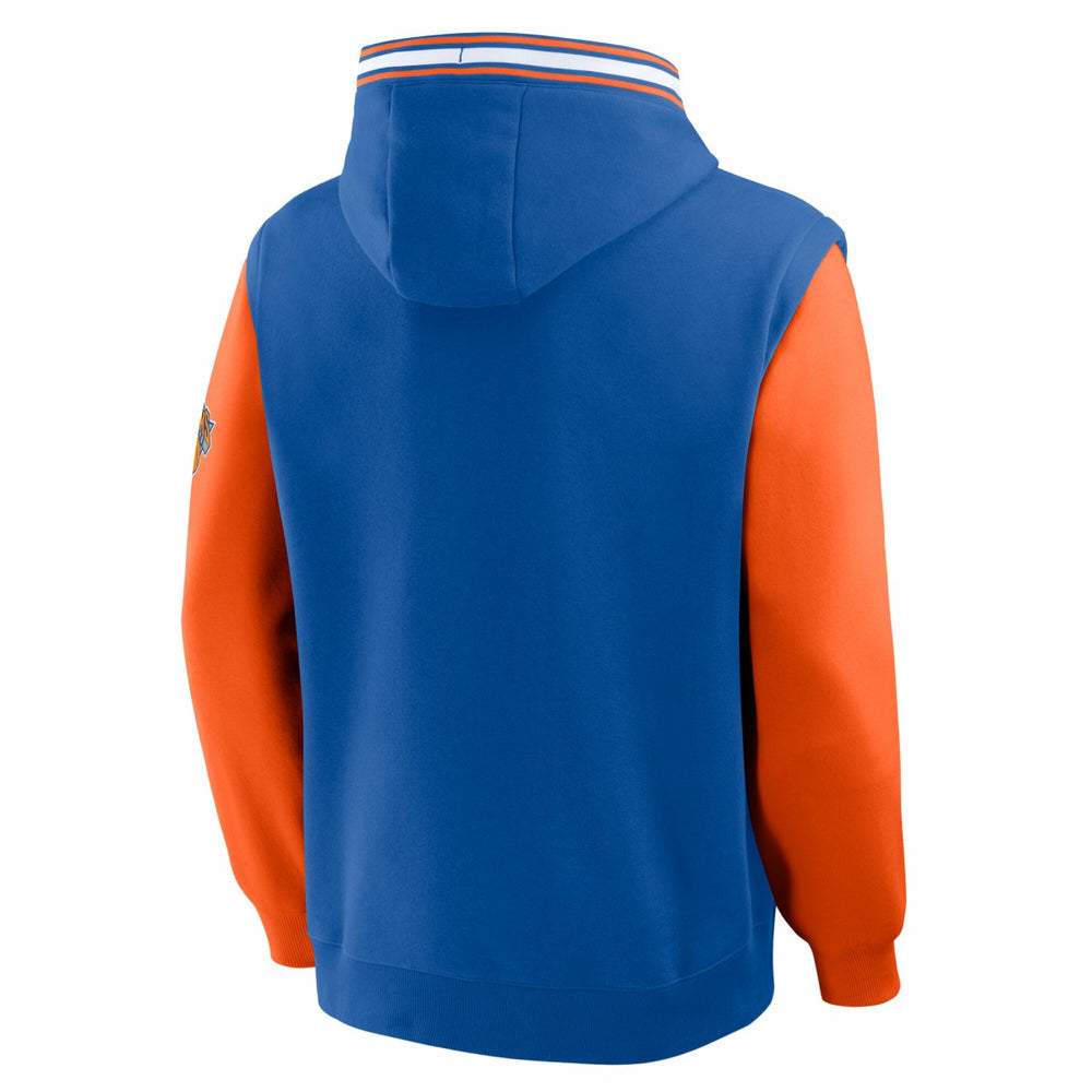 New York Knicks Half Court Shot Clock Fastbreak Hoodie Blue/Orange - NBA