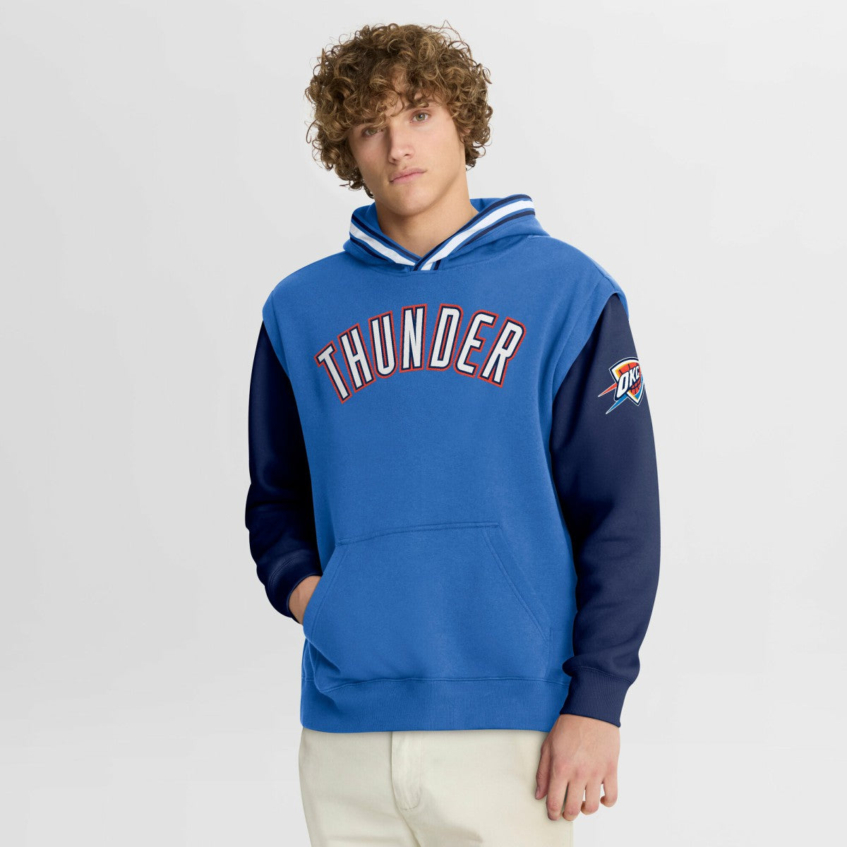 Oklahoma City Thunder Half Court Shot Clock Fastbreak Hoodie Blue/Navy - NBA