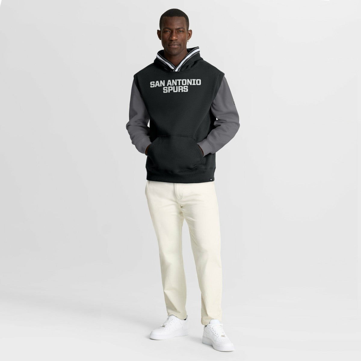San Antonio Spurs Half Court Shot Clock Fastbreak Hoodie Black/Gray - NBA