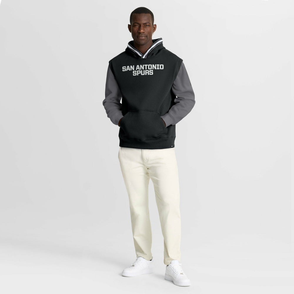 San Antonio Spurs Half Court Shot Clock Fastbreak Hoodie Black/Gray - NBA