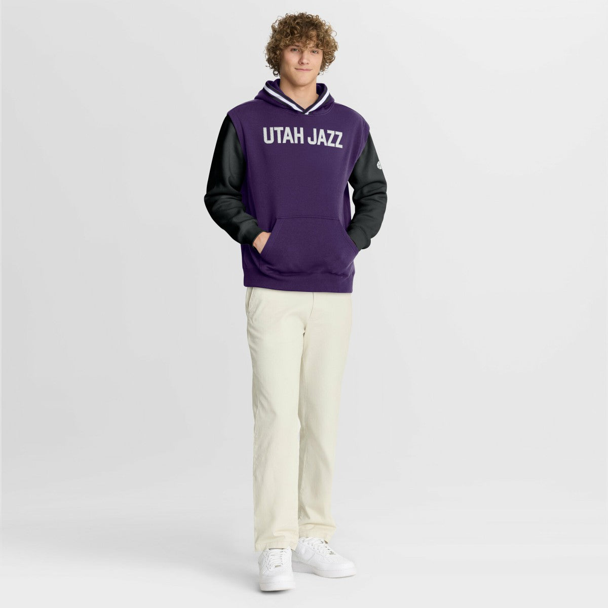 Utah Jazz Half Court Shot Clock Fastbreak Hoodie Purple/Black - NBA