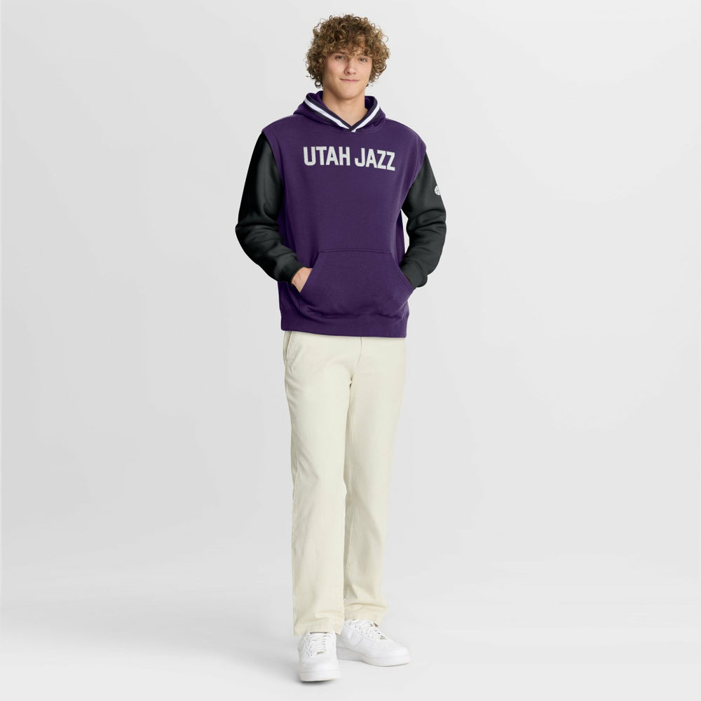 Utah Jazz Half Court Shot Clock Fastbreak Hoodie Purple/Black - NBA
