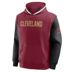 Cleveland Cavaliers Half Court Shot Clock Fastbreak Hoodie Wine/Black - NBA
