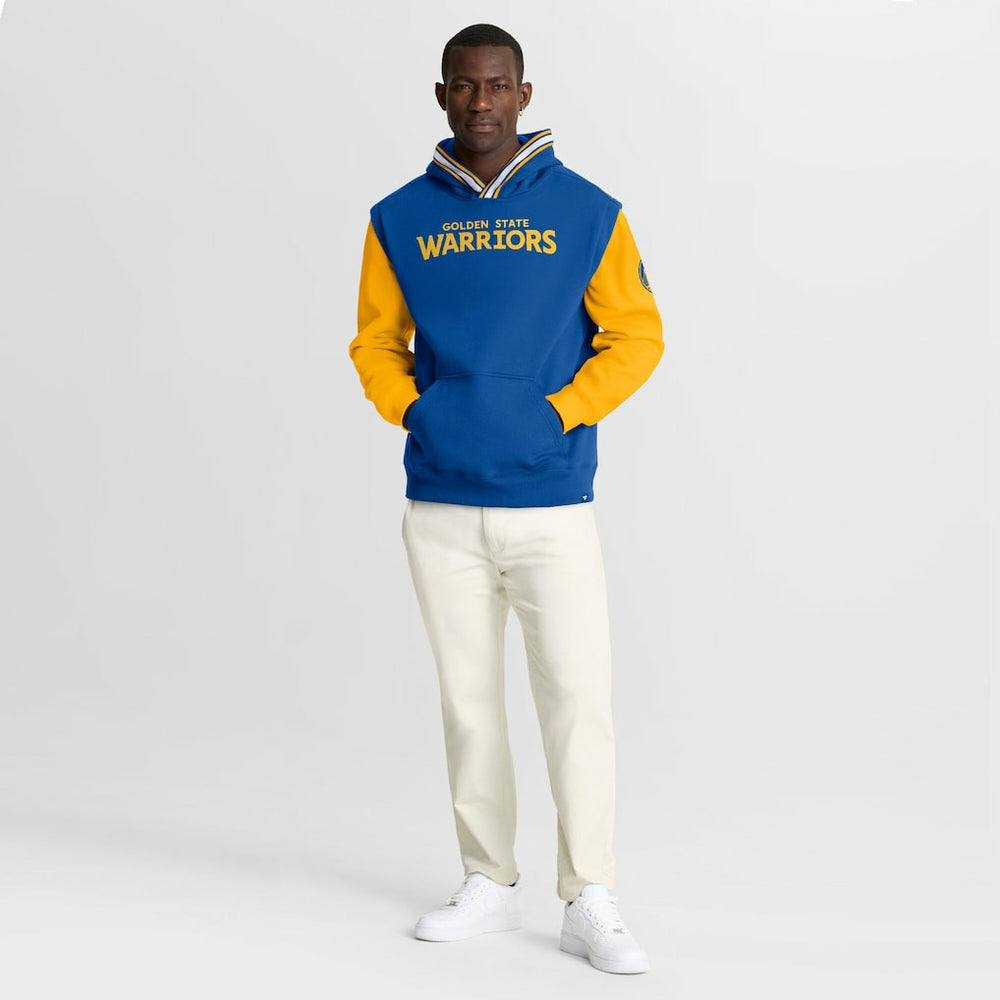 Golden State Warriors Half Court Shot Clock Fastbreak Hoodie Royal/Gold - NBA