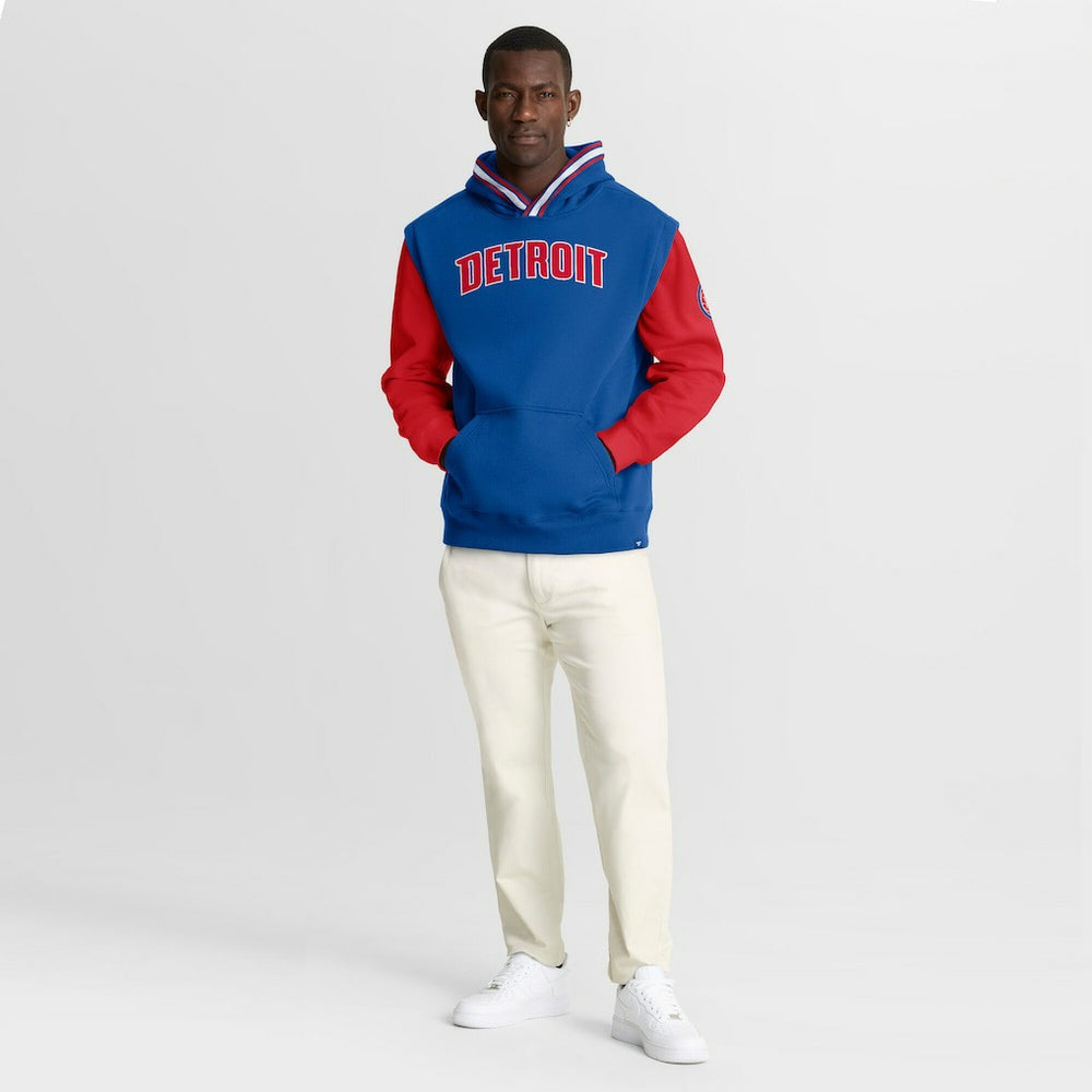 Detroit Pistons Half Court Shot Clock Fastbreak Hoodie Blue/Red - NBA