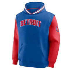Detroit Pistons Half Court Shot Clock Fastbreak Hoodie Blue/Red - NBA
