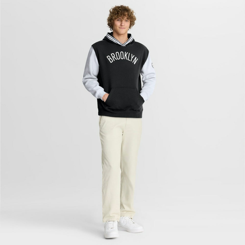 Brooklyn Nets Half Court Shot Clock Fastbreak Hoodie Black/White - NBA