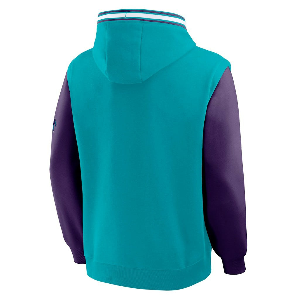 Charlotte Hornets Half Court Shot Clock Fastbreak Hoodie Teal/Purple - NBA