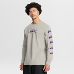 Los Angeles Lakers Crossover Collection Ball Screen Action Premium Long Sleeve T-Shirt Cream - NBA