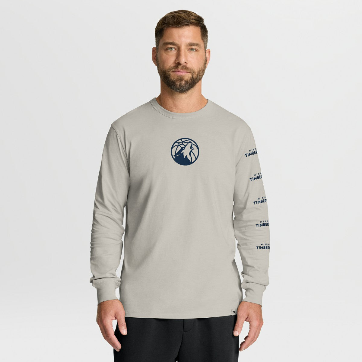 Minnesota Timberwolves Crossover Collection Ball Screen Action Premium Long Sleeve T-Shirt Cream - NBA