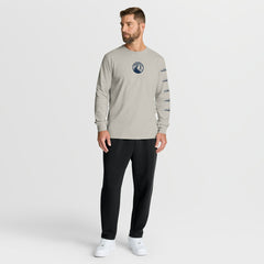 Minnesota Timberwolves Crossover Collection Ball Screen Action Premium Long Sleeve T-Shirt Cream - NBA