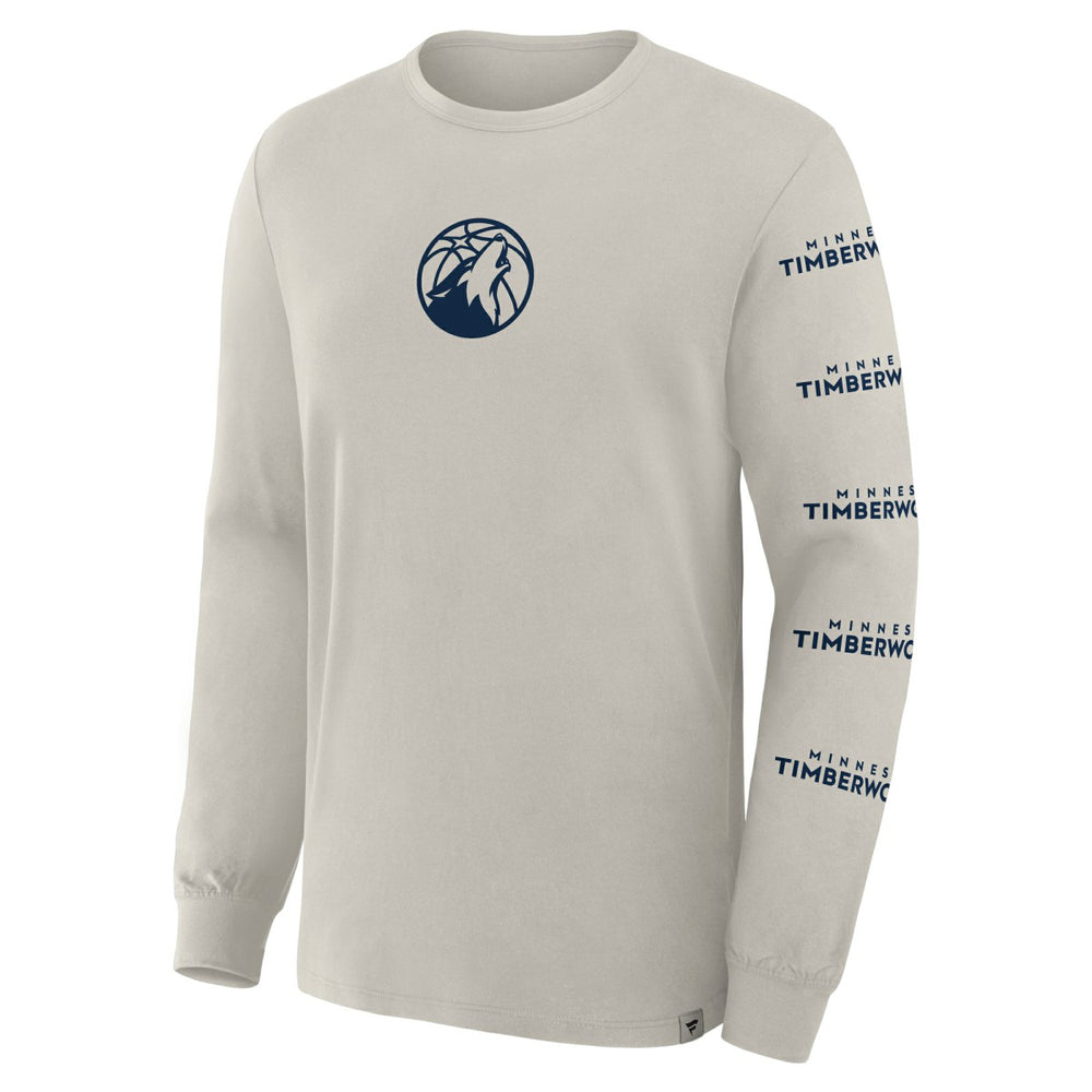 Minnesota Timberwolves Crossover Collection Ball Screen Action Premium Long Sleeve T-Shirt Cream - NBA