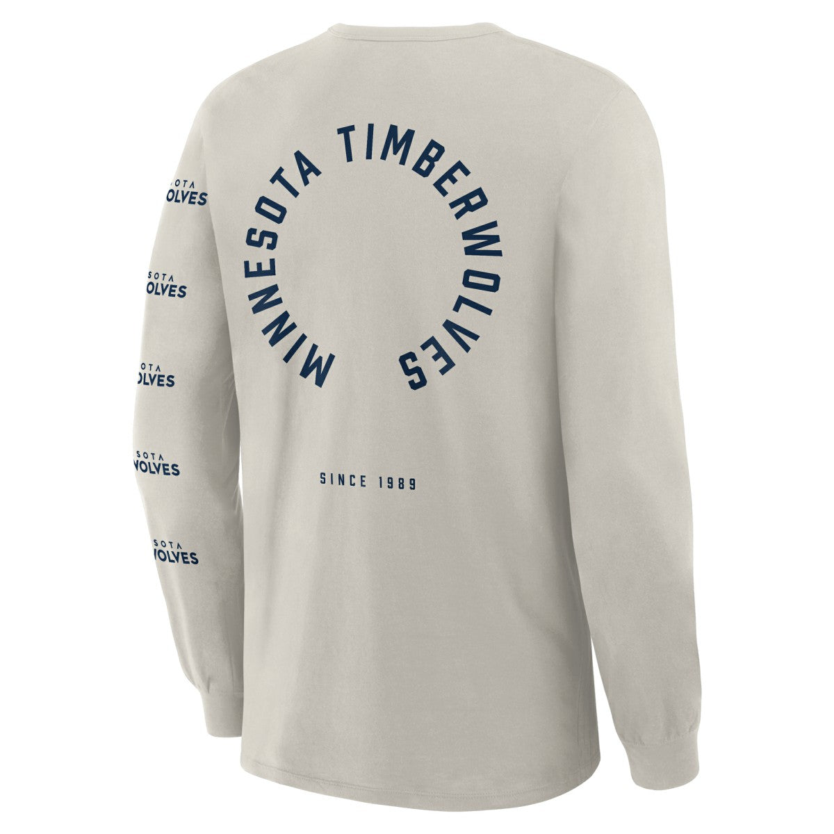 Minnesota Timberwolves Crossover Collection Ball Screen Action Premium Long Sleeve T-Shirt Cream - NBA