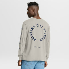 Oklahoma City Thunder Crossover Collection Ball Screen Action Premium Long Sleeve T-Shirt Cream - NBA
