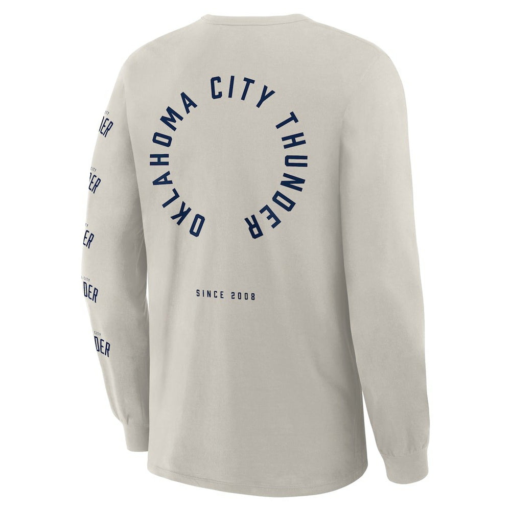 Oklahoma City Thunder Crossover Collection Ball Screen Action Premium Long Sleeve T-Shirt Cream - NBA