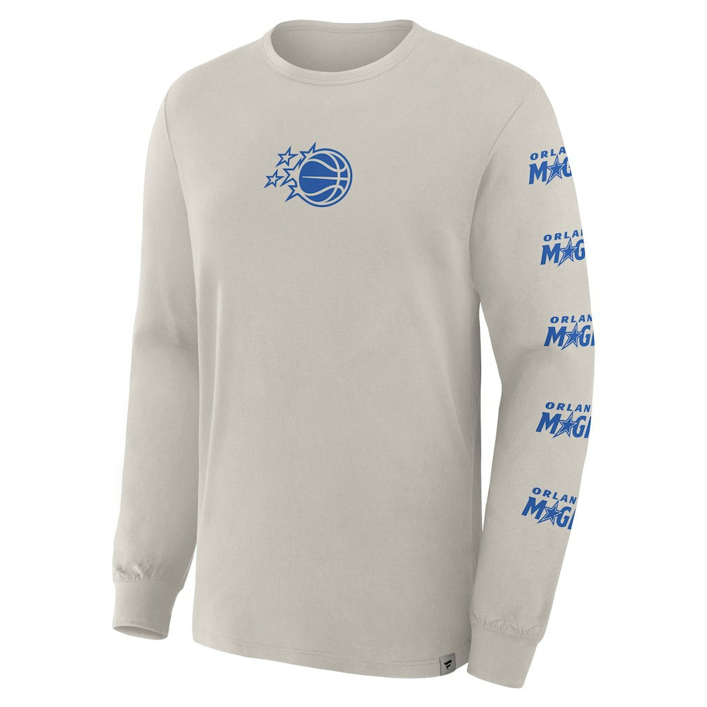 Orlando Magic Crossover Collection Ball Screen Action Premium Long Sleeve T-Shirt Cream - NBA