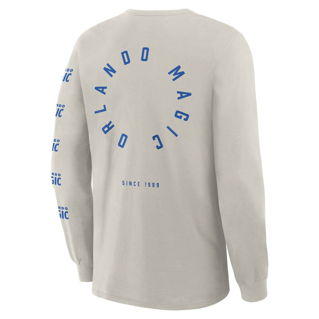 Orlando Magic Crossover Collection Ball Screen Action Premium Long Sleeve T-Shirt Cream - NBA