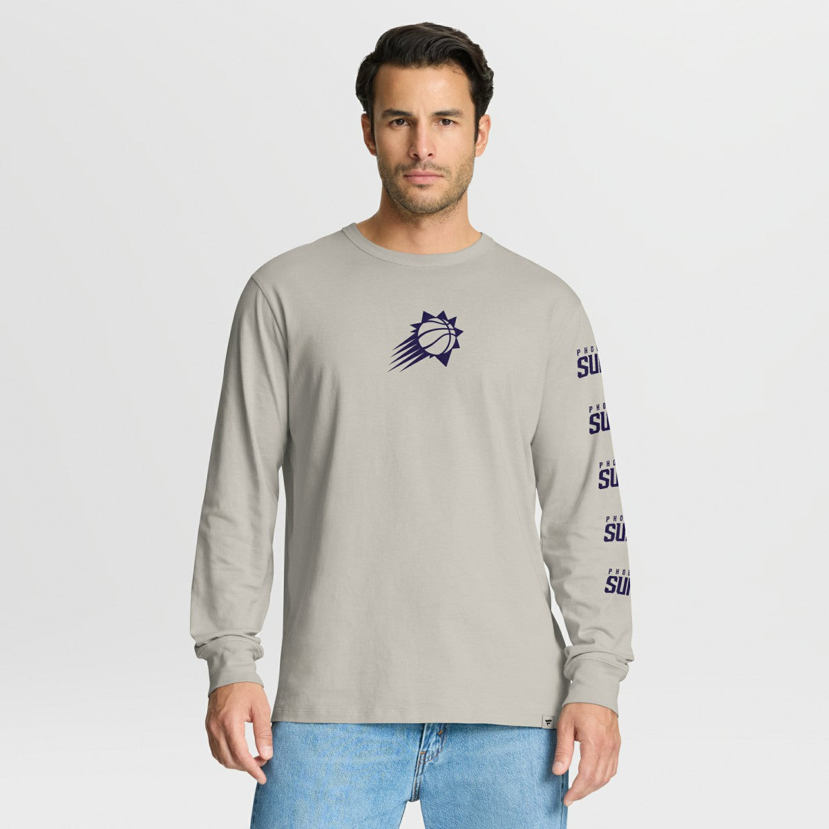 Phoenix Suns Crossover Collection Ball Screen Action Premium Long Sleeve T-Shirt Cream - NBA