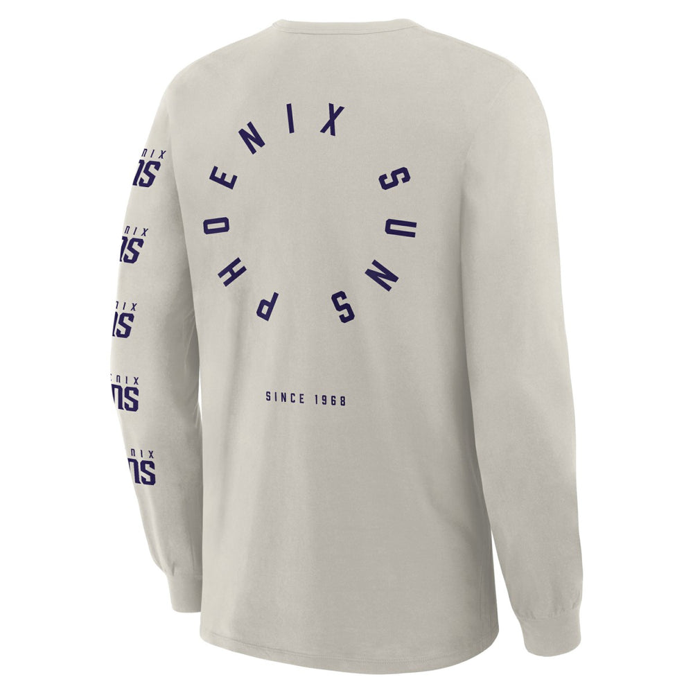 Phoenix Suns Crossover Collection Ball Screen Action Premium Long Sleeve T-Shirt Cream - NBA