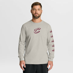 Cleveland Cavaliers Crossover Collection Ball Screen Action Premium Long Sleeve T-Shirt Cream - NBA