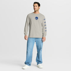 Golden State Warriors Crossover Collection Ball Screen Action Premium Long Sleeve T-Shirt Cream - NBA