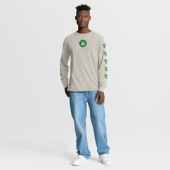 Boston Celtics Crossover Collection Ball Screen Action Premium Long Sleeve T-Shirt Cream - NBA